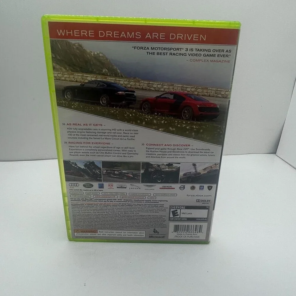Forza Motorsport 3 FM3 Racing (Microsoft Xbox 360, 2009) Complete W/ Manual